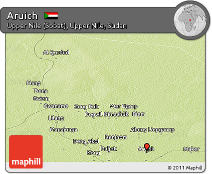 Physical Panoramic Map of Aruich