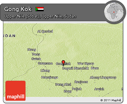 Physical Panoramic Map of Gong Kok