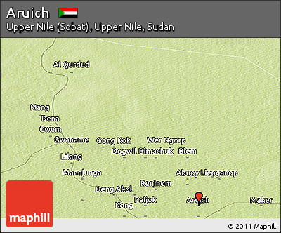 Physical Panoramic Map of Aruich
