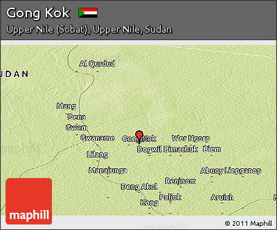 Physical Panoramic Map of Gong Kok