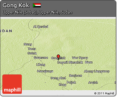 Physical Panoramic Map of Gong Kok