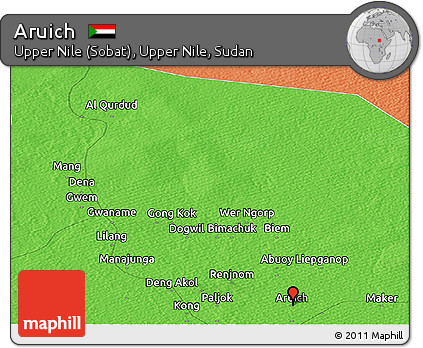 Political Panoramic Map of Aruich