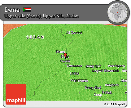 Political Panoramic Map of Dena