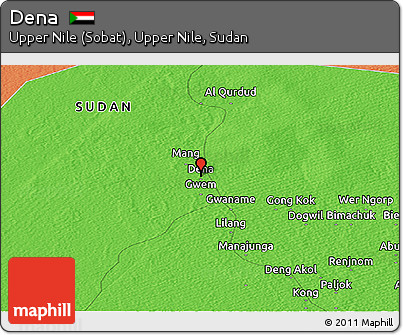 Political Panoramic Map of Dena