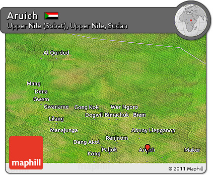 Satellite Panoramic Map of Aruich
