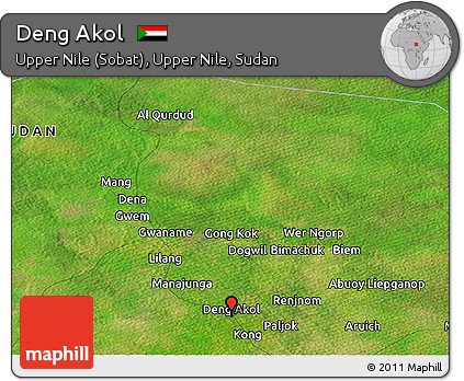 Satellite Panoramic Map of Deng Akol