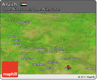 Satellite Panoramic Map of Aruich