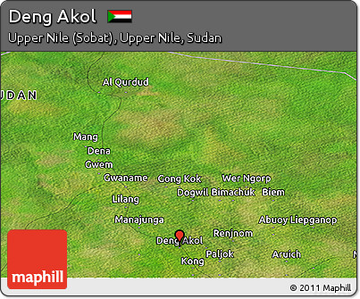 Satellite Panoramic Map of Deng Akol