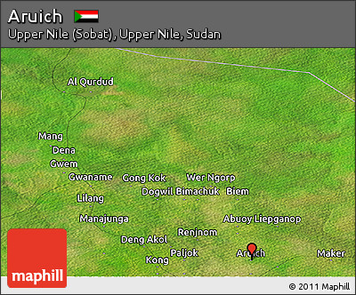 Satellite Panoramic Map of Aruich