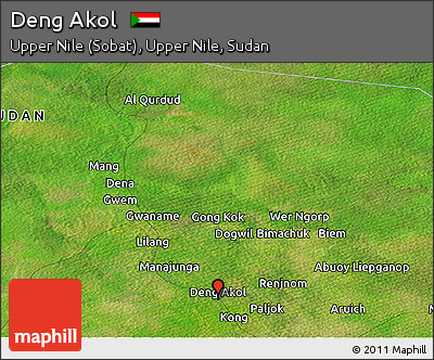 Satellite Panoramic Map of Deng Akol