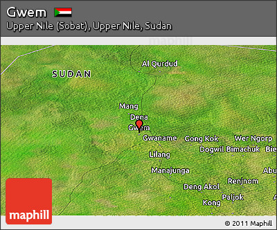 Satellite Panoramic Map of Gwem