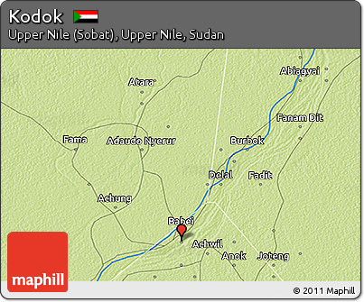 Physical 3D Map of Kodok