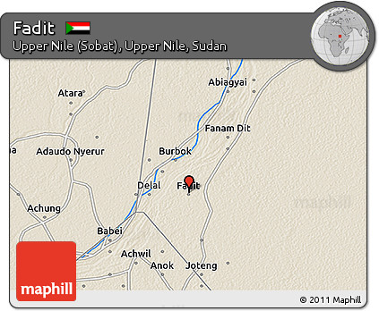Shaded Relief 3D Map of Fadit