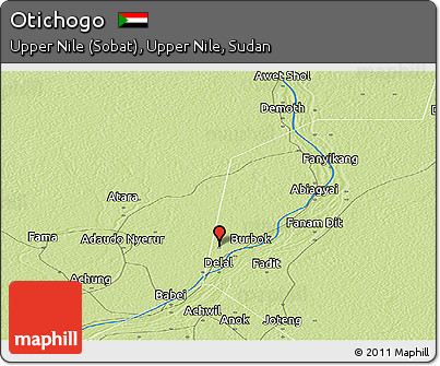 Physical Panoramic Map of Otichogo