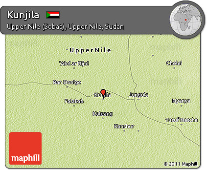 Physical 3D Map of Kunjila