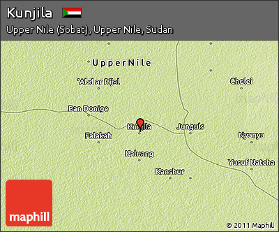 Physical 3D Map of Kunjila