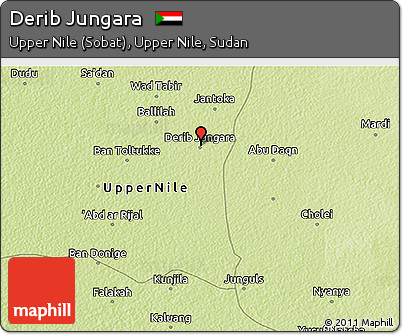 Physical 3D Map of Derib Jungara
