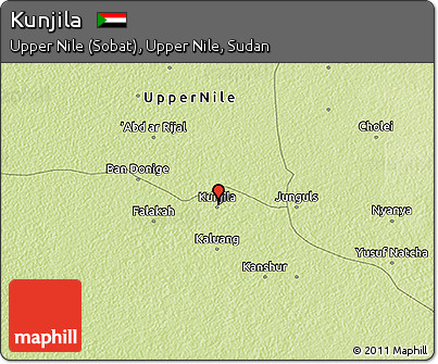 Physical 3D Map of Kunjila