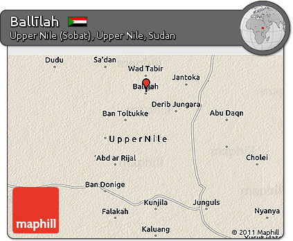 Shaded Relief 3D Map of Ballīlah