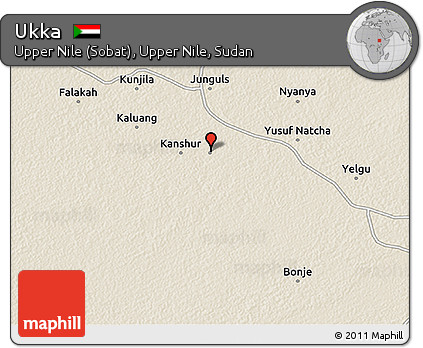 Shaded Relief 3D Map of Ukka