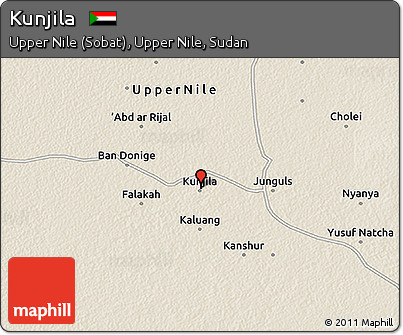 Shaded Relief 3D Map of Kunjila