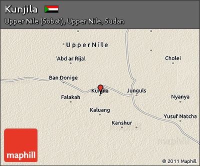Shaded Relief 3D Map of Kunjila
