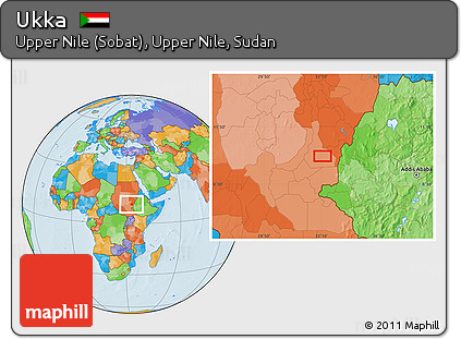 Political Location Map of Ukka