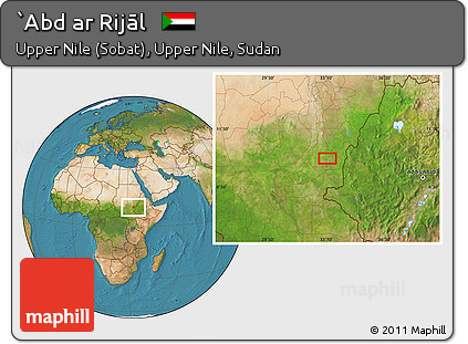 Satellite Location Map of `Abd Ar Rijāl