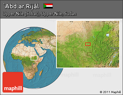 Satellite Location Map of `Abd Ar Rijāl