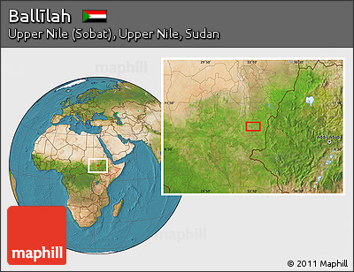Satellite Location Map of Ballīlah