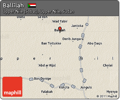 Shaded Relief Map of Ballīlah