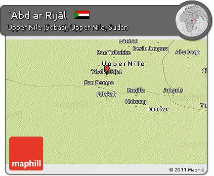 Physical Panoramic Map of `Abd Ar Rijāl