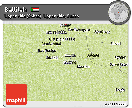 Physical Panoramic Map of Ballīlah