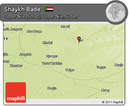 Physical Panoramic Map of Shaykh Bade
