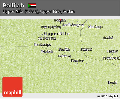 Physical Panoramic Map of Ballīlah