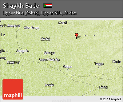Physical Panoramic Map of Shaykh Bade