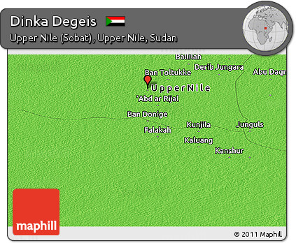 Political Panoramic Map of Dinka Degeis
