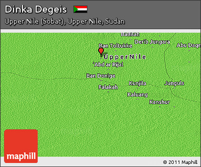 Political Panoramic Map of Dinka Degeis
