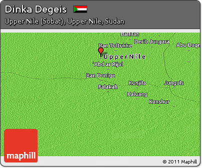 Political Panoramic Map of Dinka Degeis