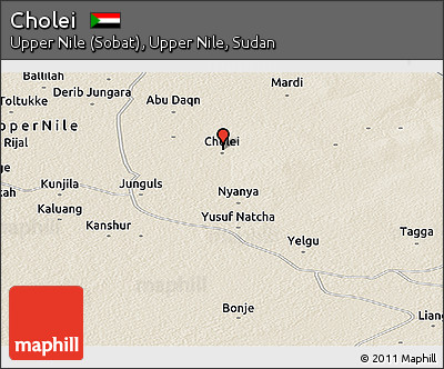 Shaded Relief Panoramic Map of Cholei