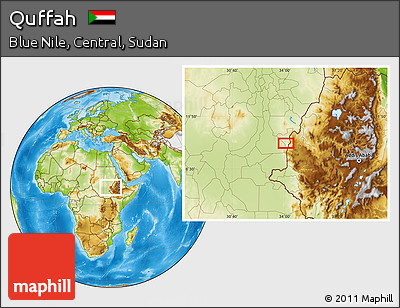 Physical Location Map of Quffah