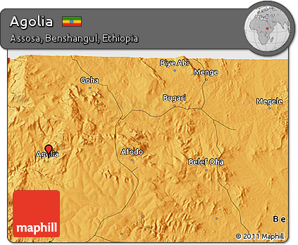 Political 3D Map of Agolia