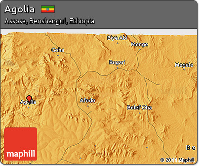 Political 3D Map of Agolia