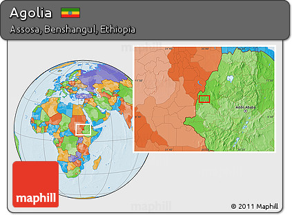 Political Location Map of Agolia