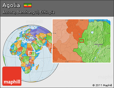 Political Location Map of Agolia