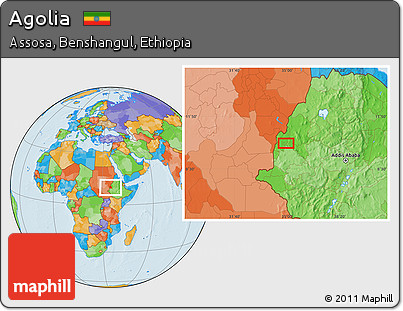 Political Location Map of Agolia