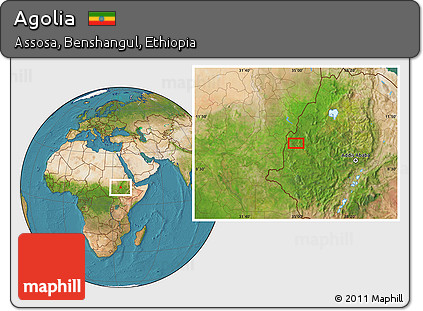 Satellite Location Map of Agolia