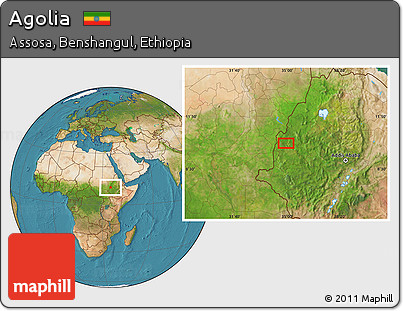 Satellite Location Map of Agolia