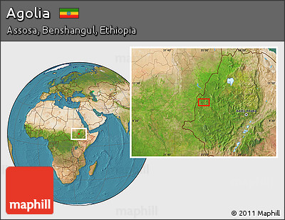 Satellite Location Map of Agolia
