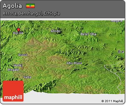 Satellite Panoramic Map of Agolia